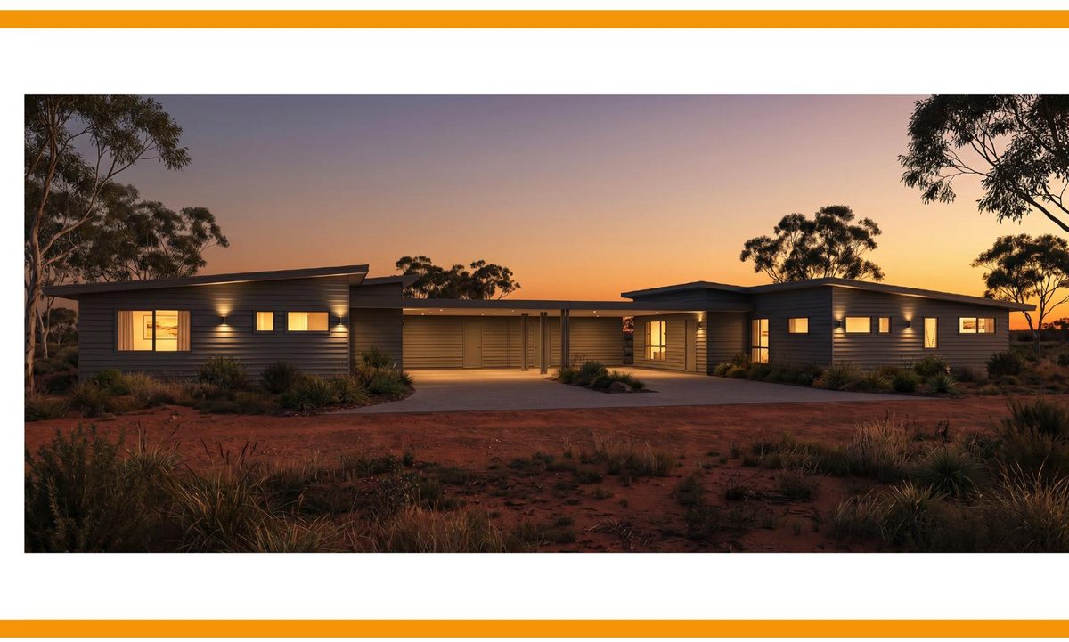 Render of a regional home at dusk